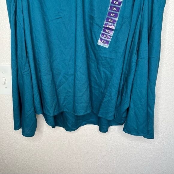 Jessica Simpson blue Leslie boho long sleeve peasant tunic top size XXL - Picture 4 of 12